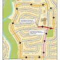 Detail of road work and detour near Ridge Avenue